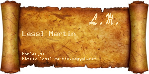 Lessl Martin névjegykártya