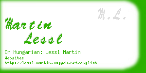 martin lessl business card
